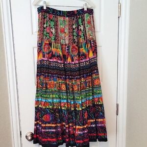 COPY - TravelSmith Multi-colored Maxi Skirt Size L